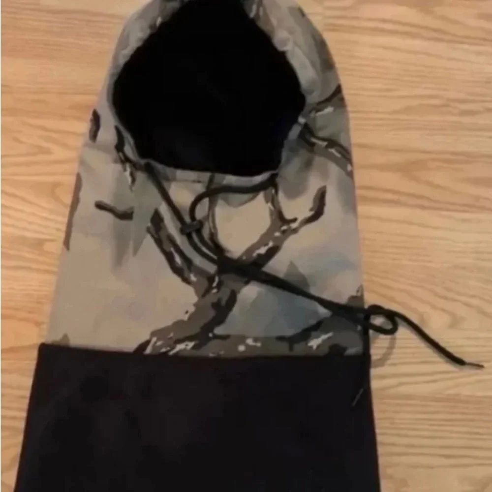 Hunting stocking hat lined Camo hoodie one size mens
